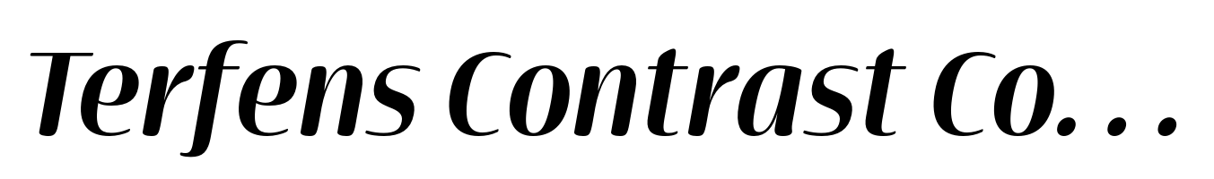 Terfens Contrast Condensed Bold Italic